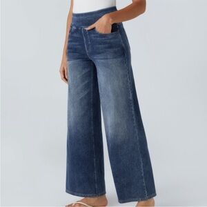 Halara flex~Blue Wide-Leg Women Jeans
